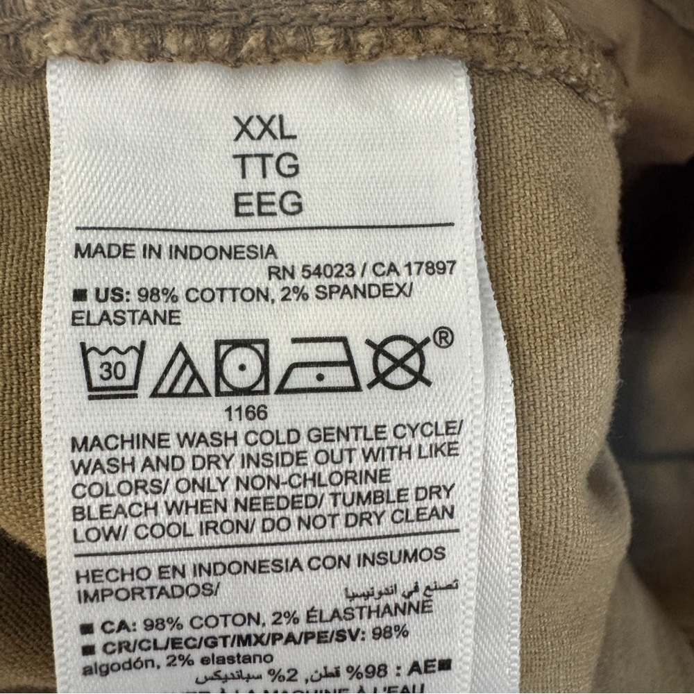 Old Navy Tan High-Waisted OGC Chino Cargo Pants Size XXL - Picture 10 of 13